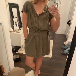 Green trench dress